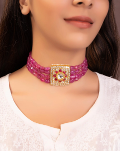 bead choker for one piece dress