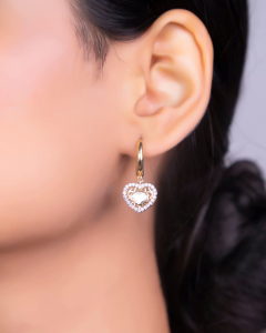 diamond earrings for off-shoulder dress