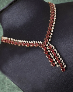 diamond necklace for one piece dress