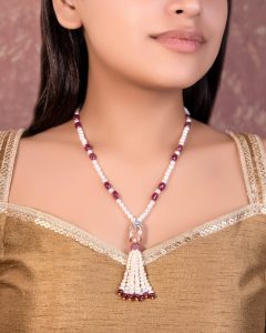 polki pendant for short neck