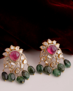 diamond earrings for one piece dress