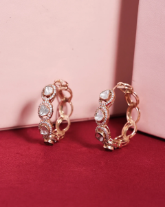 stacking earrings with choker