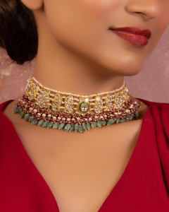polki choker for lehenga
