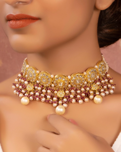 Polki Choker for Lehenga