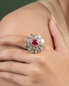 diamond or gemstone engagement ring