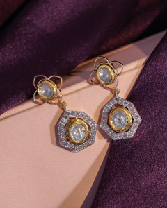 jadau earrings for anarkali outfit