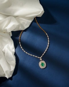 necklace for denim white