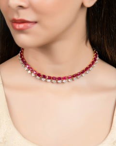 polki diamond necklace for western wear
