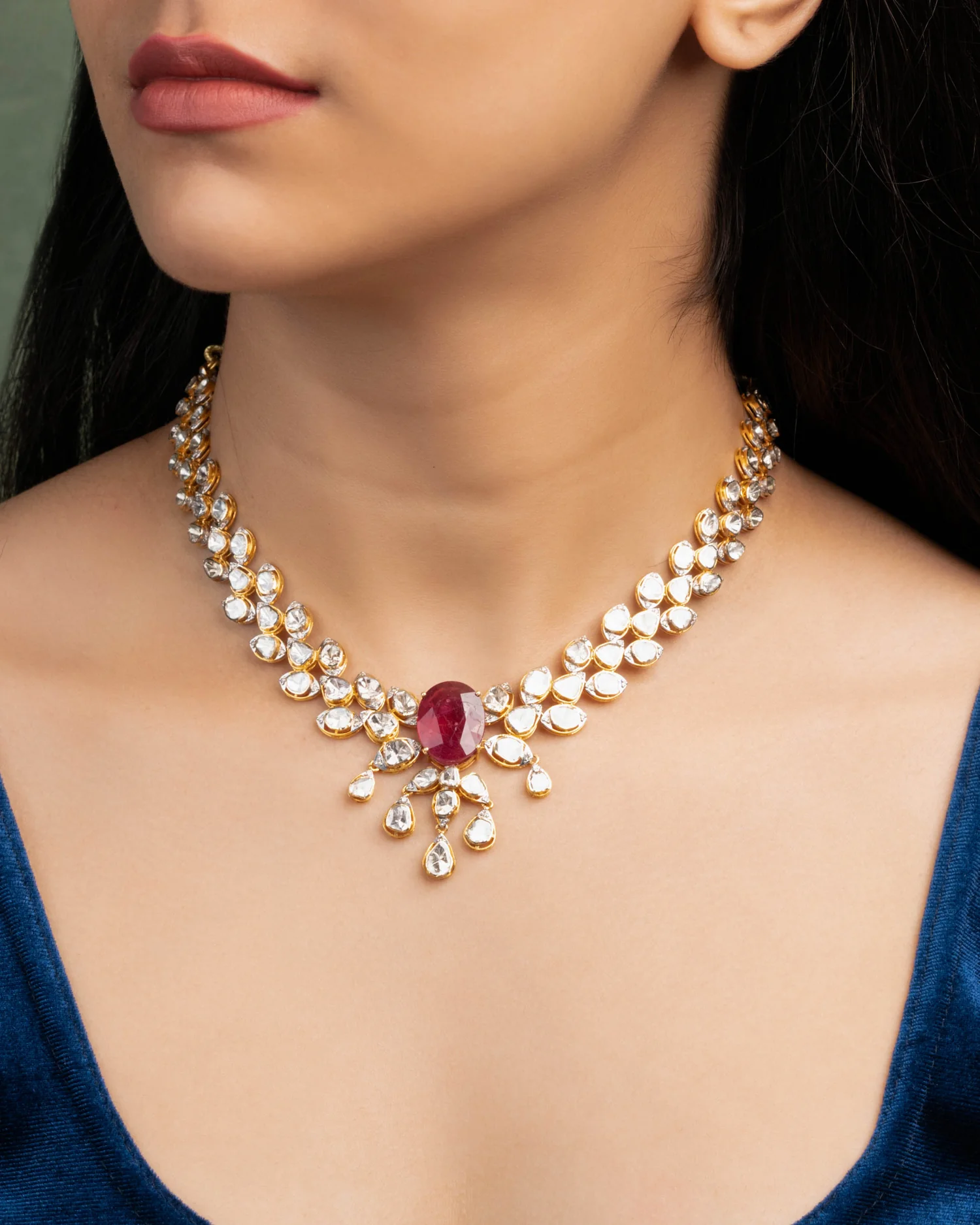 polki necklace for western dress
