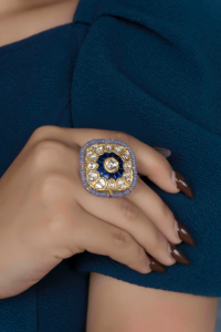 Aquamarine stone ring for engagement