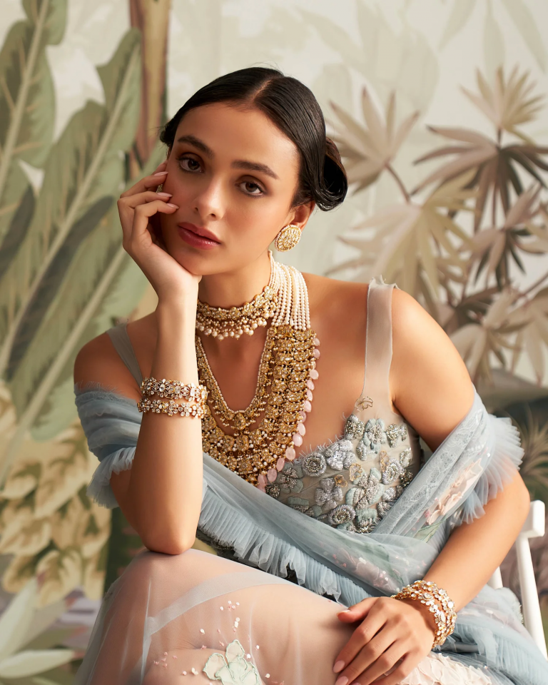 bridal jewellery for round face shapes