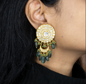 chandbali earrings for indo-western dress