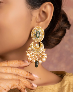 chandbali earrings for salwar suit
