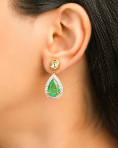 emerald earrings for black dress