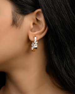 gold hoops for black dress