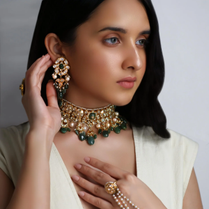 jadau sets for half-saree