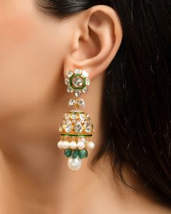 jhumka earrings for indo-western outfit