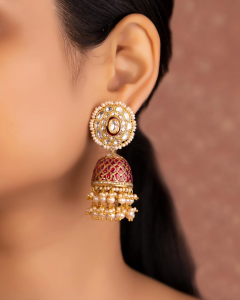 jhumka earrings for kerala saree