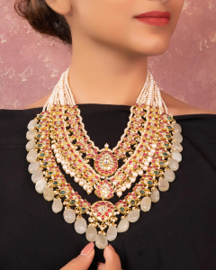 polki choker for black saree