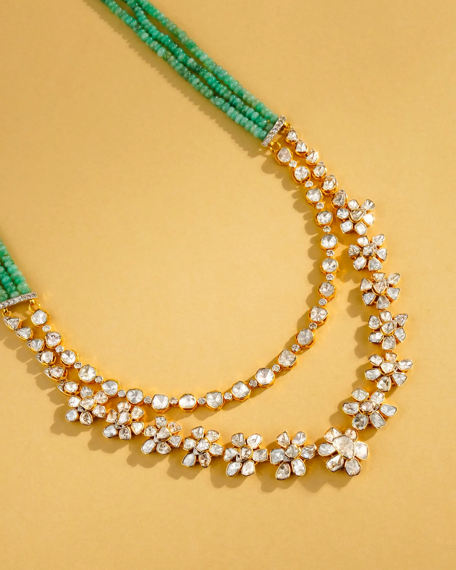 necklace for square neck lehenga