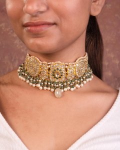 polki choker for red dress