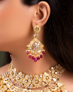 polki danglers for indo-western dress