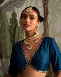 polki jewellery for kerala saree