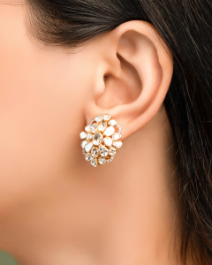 polki studs for bodycon dress