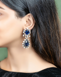 statement earrings for black dress