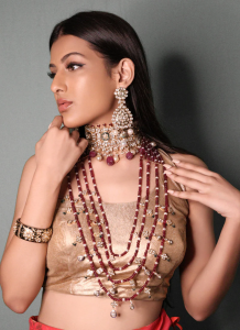 beaded ruby necklace