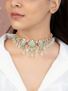 emerald diamond choker