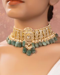 emerald polki choker