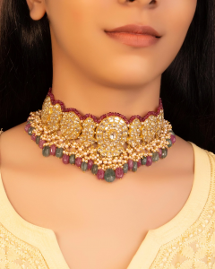 long earrings to wear choker