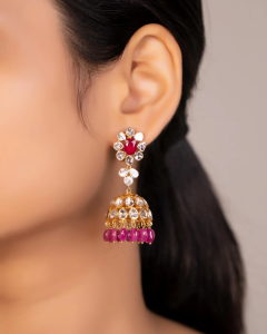 minimal jhumka earrings