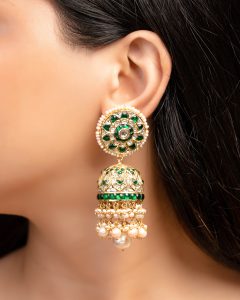 pearl jhumka earrings