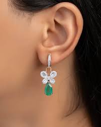 trending emerald drop earrings