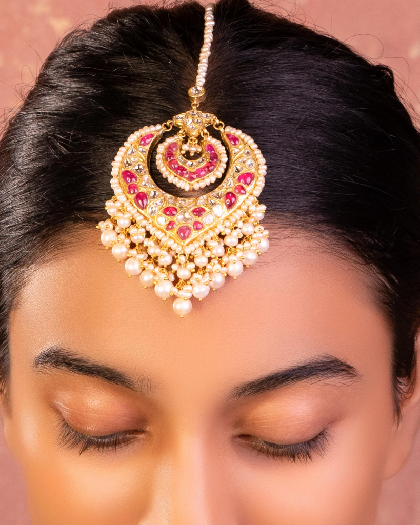 Maang tikka for Braided Hairstyle
