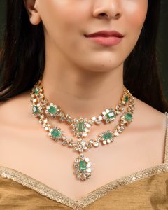layered necklace for festive look