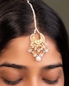 maang tikka for Half-Up Half-Down Hairstyle