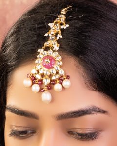 maang tikka for Ponytail hairstyle