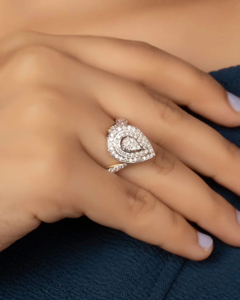 Pear-Shaped Diamond Ring