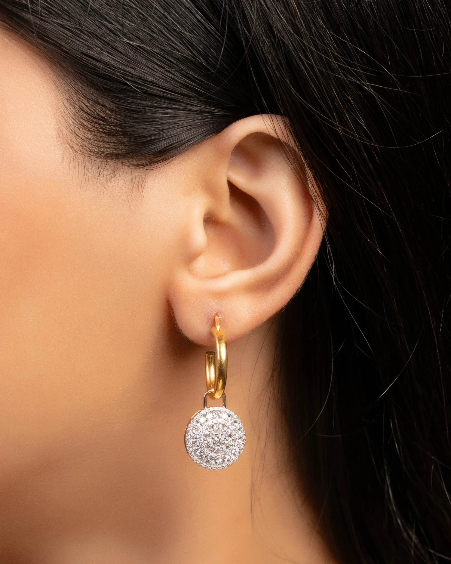 Diamond Hoop Earrings