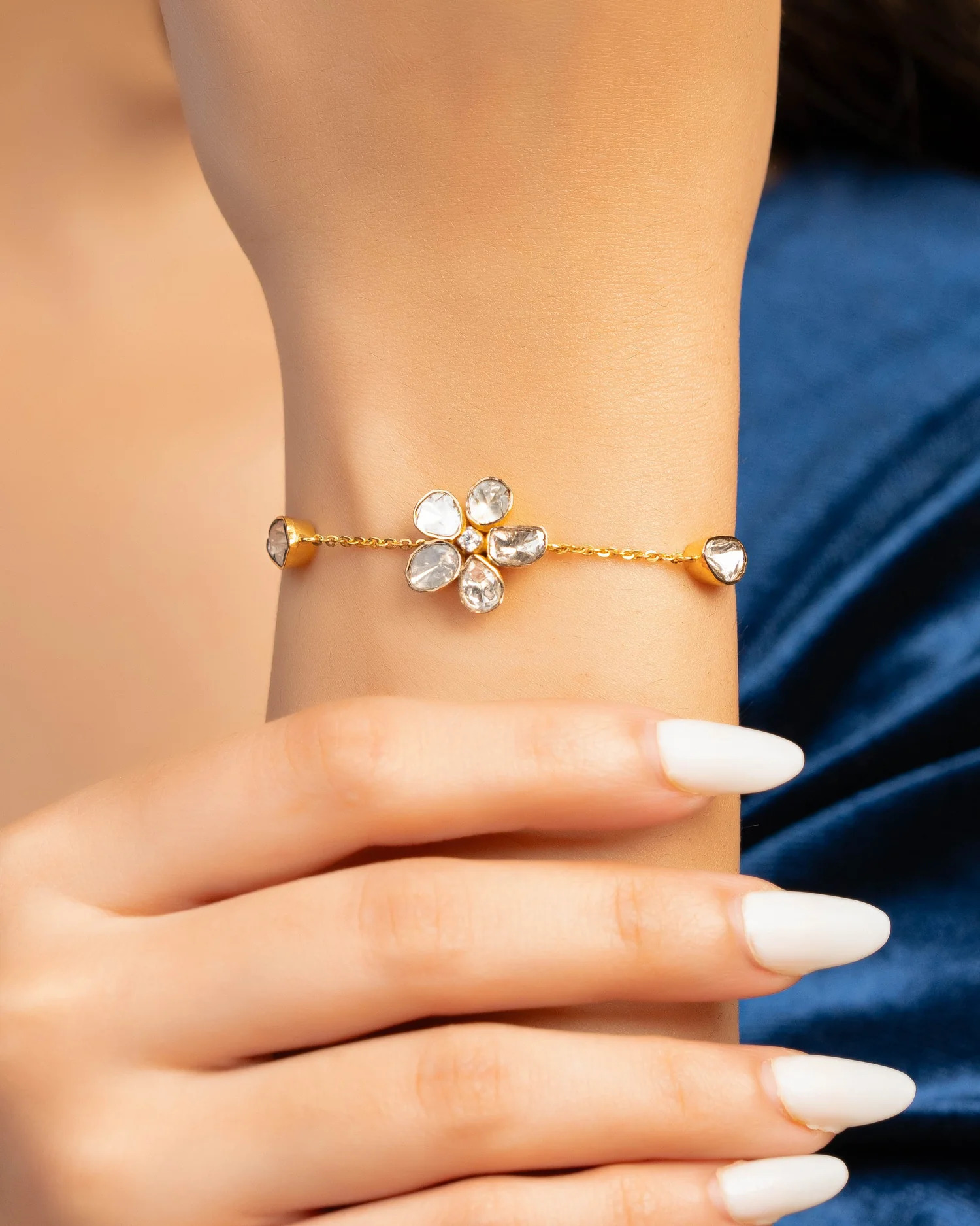 bracelet for blue dress