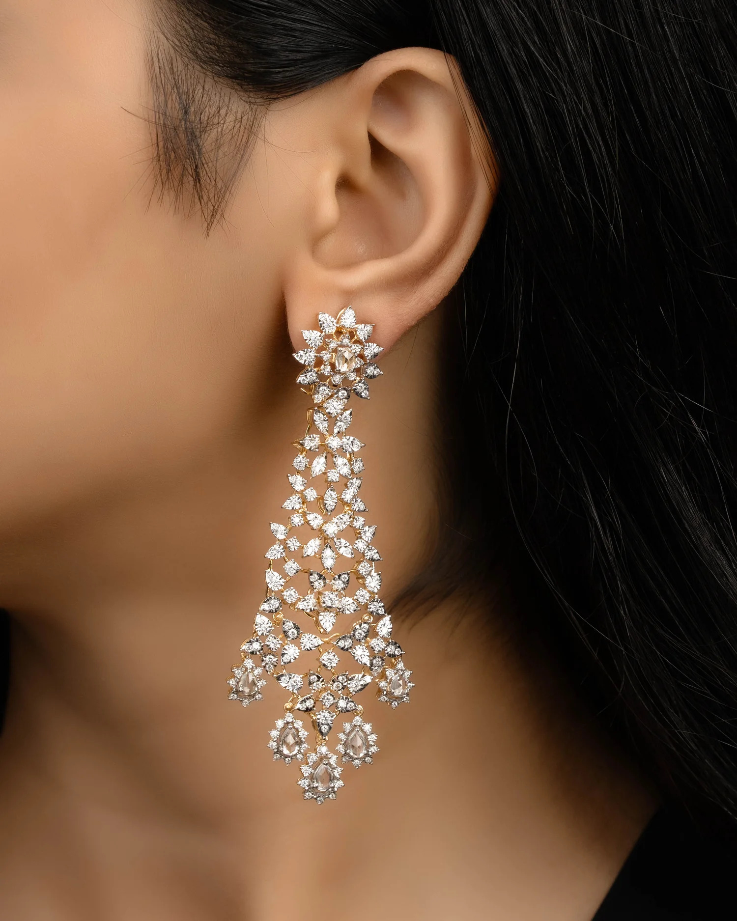 diamond earrings for black dress
