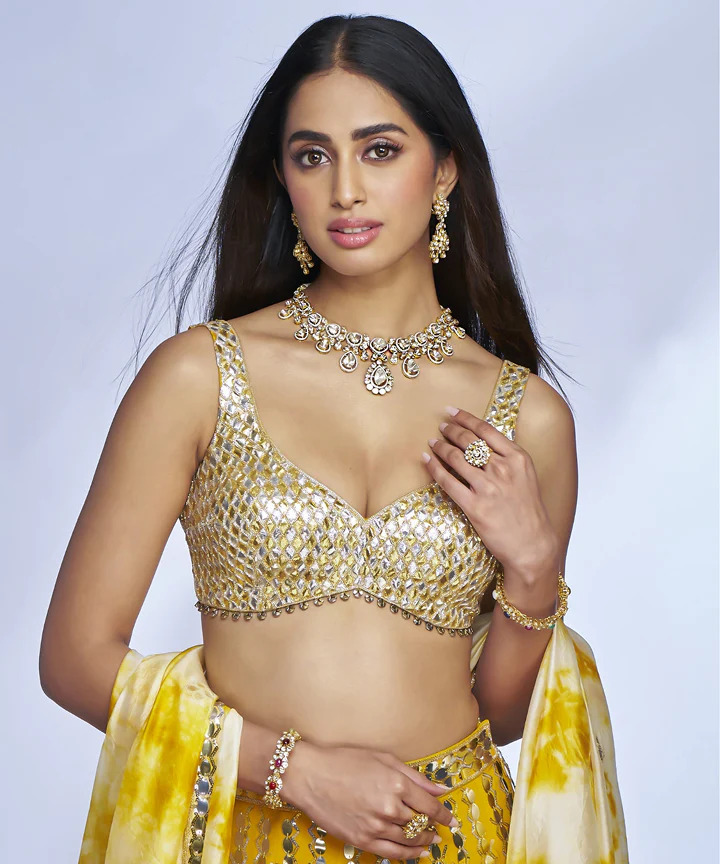 jewellery for lehenga dress colour bride