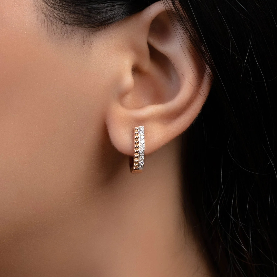Diamond Huggie Hoops