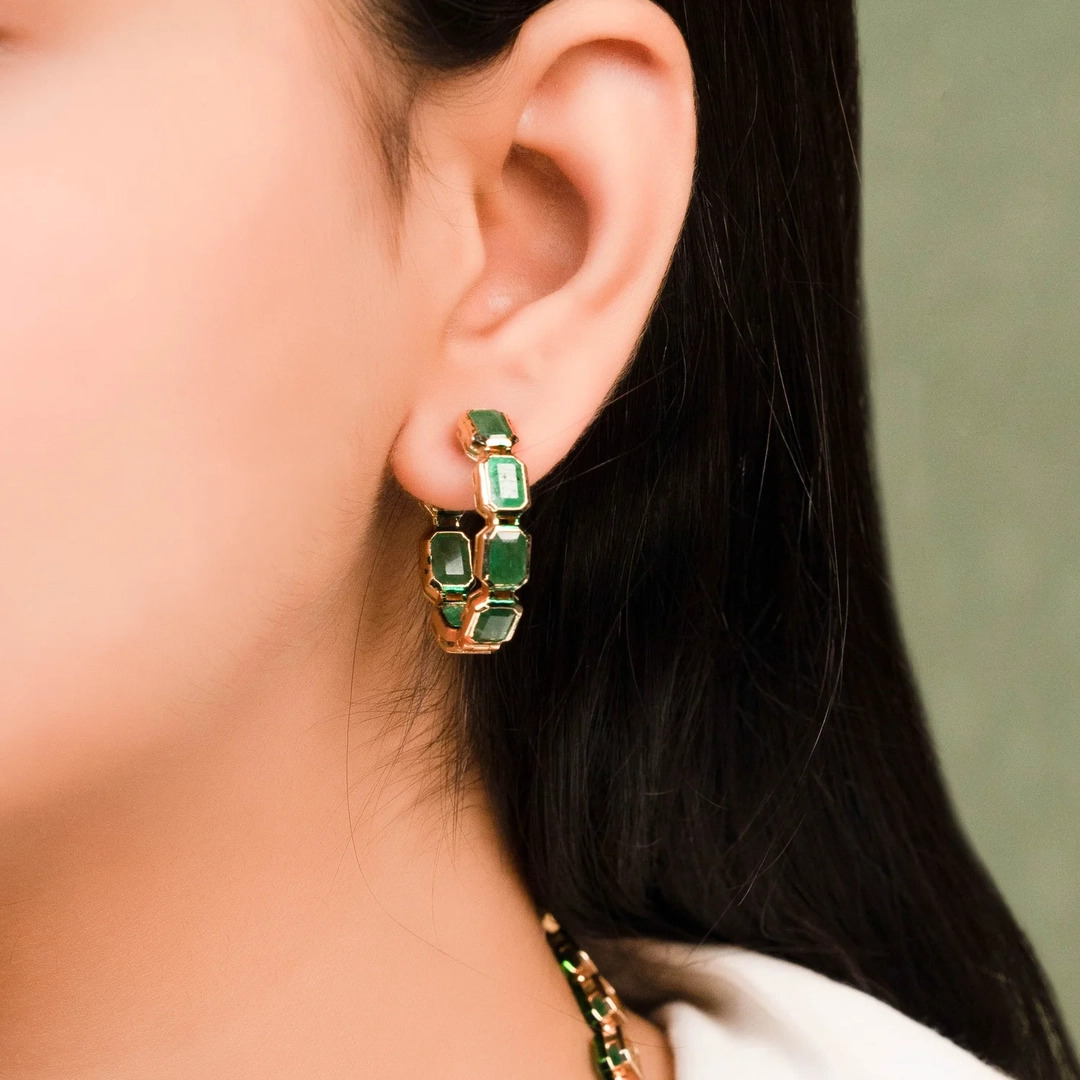 Emerald Earrings for Hot Pink Dresses