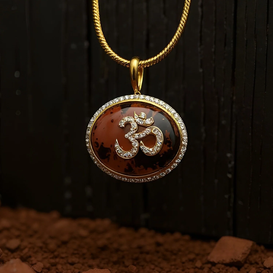 Om Gemstone Pendant for brother rakhi gift