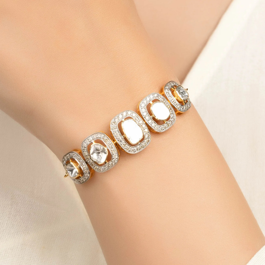 Polki Bracelet for Sister-on rakhi