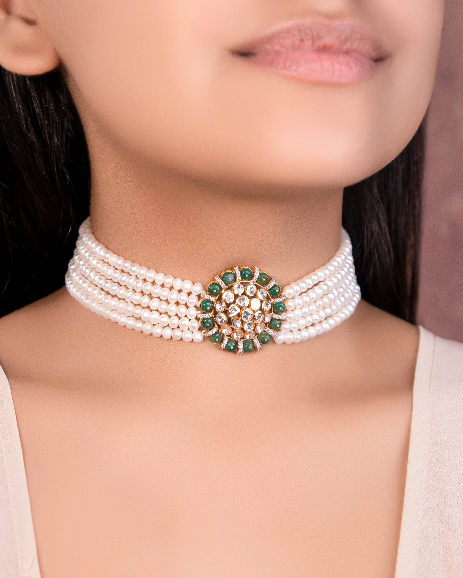 beaded choker necklace